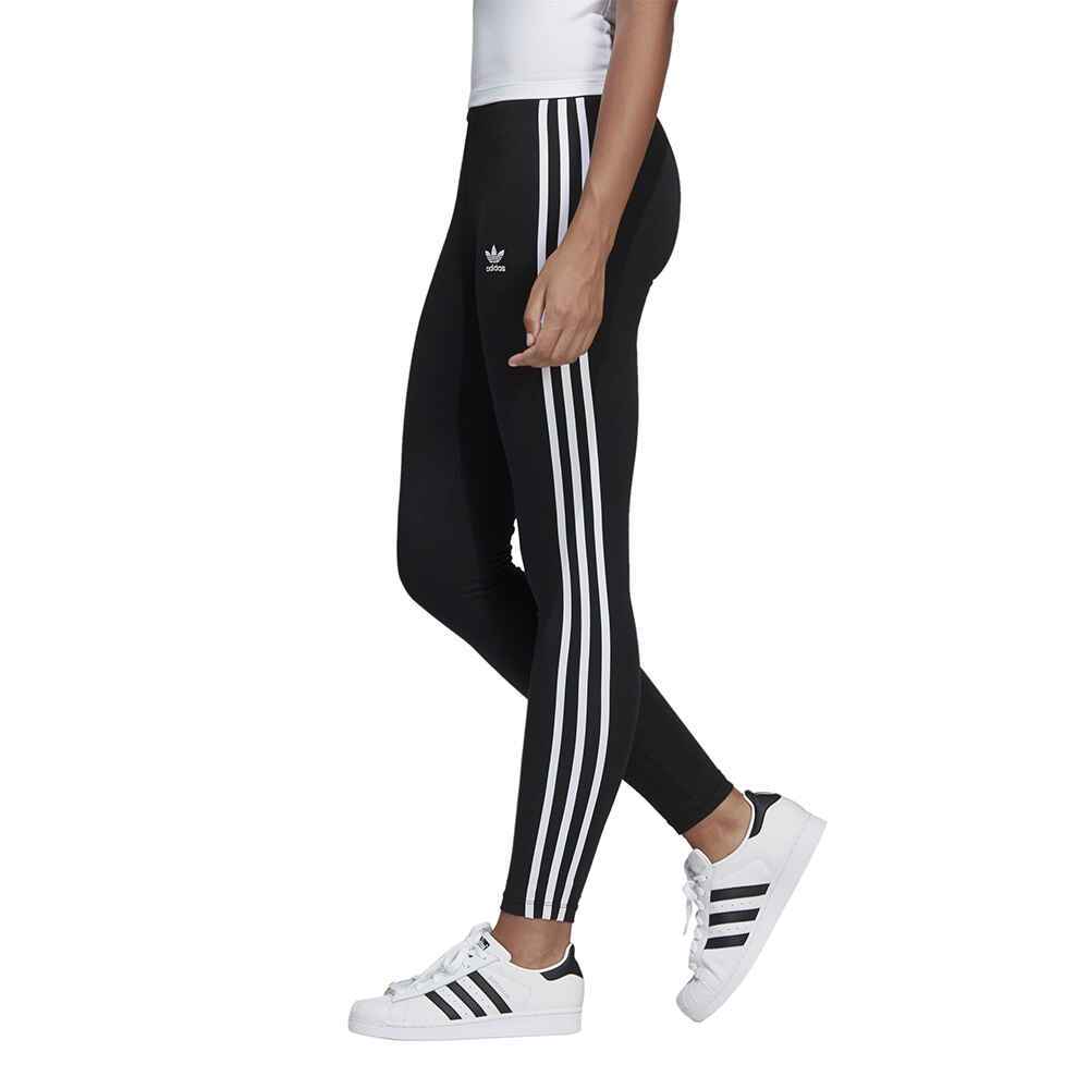 ADIDAS LADIES 3 STRIPE TIGHTS - BLACK - Womens-Bottoms : Sequence Surf ...