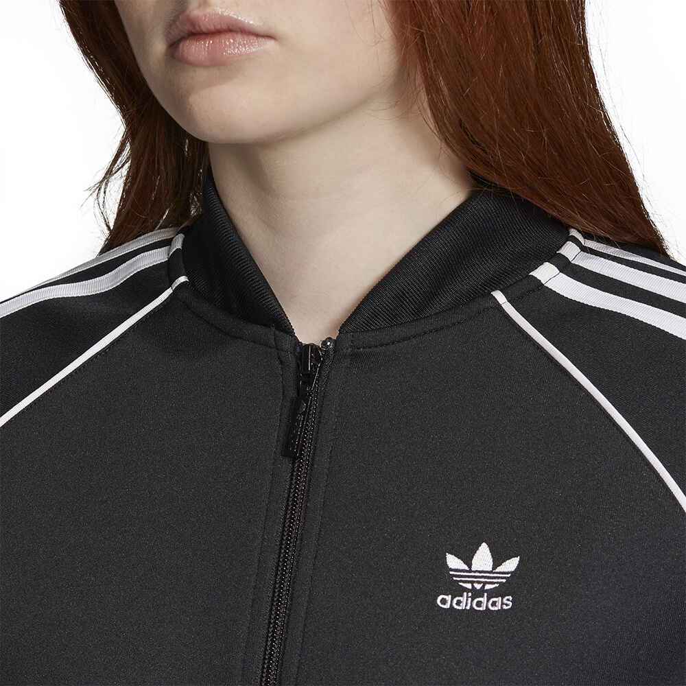 ADIDAS LADIES 3 STRIPE TRACK TOP BLACK WomensTop Sequence Surf