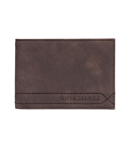 QUIKSILVER MENS STITCHY WALLET - CHOCOLATE BROWN