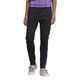 ADIDAS LADIES 3 STRIPE TRACK PANT - BLACK / PURPLE 