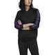 ADIDAS LADIES SST 3 STRIPE TRACK TOP - BLACK / PURPLE