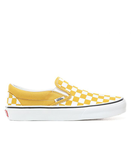 VANS CLASSIC SLIP ON - CHECKERBOARD - YOLK YELLOW / TRUE WHITE