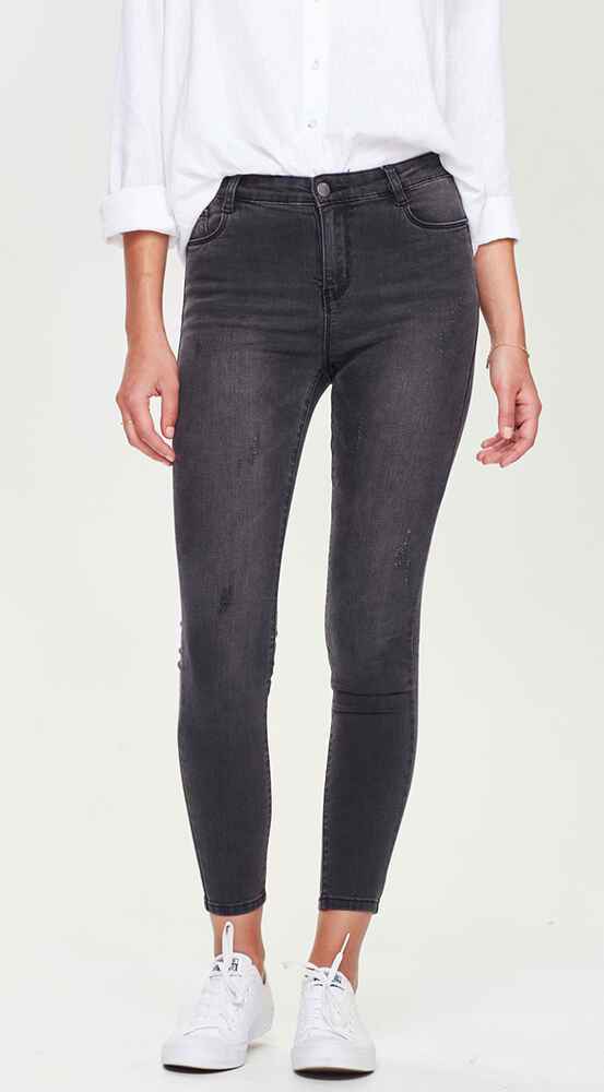 JUNK FOOD JEANS RILEY JEAN DARK GREY WomensBottoms Sequence Surf