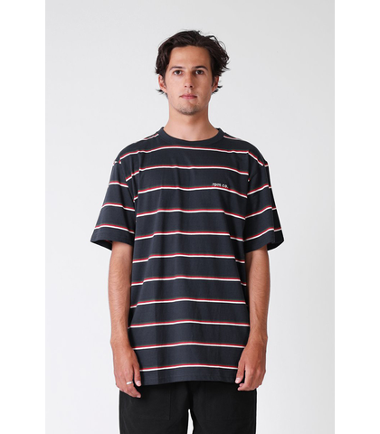 RPM MENS STRIPE TEE - NAVY STRIPE