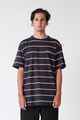 RPM MENS STRIPE TEE - NAVY STRIPE