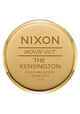 NIXON KENSINGTON LEATHER WATCH - GOLD/ BLACK/ WHITE