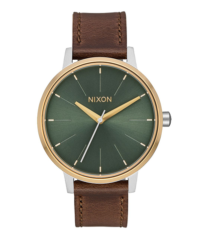 NIXON KENSINGTON LEATHER - SILVER/ GOLD/ AGAVE