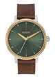 NIXON KENSINGTON LEATHER - SILVER/ GOLD/ AGAVE