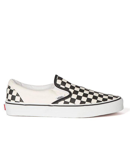 VANS CLASSIC SLIP ONS - BLACK WHITE CHECKERBOARD