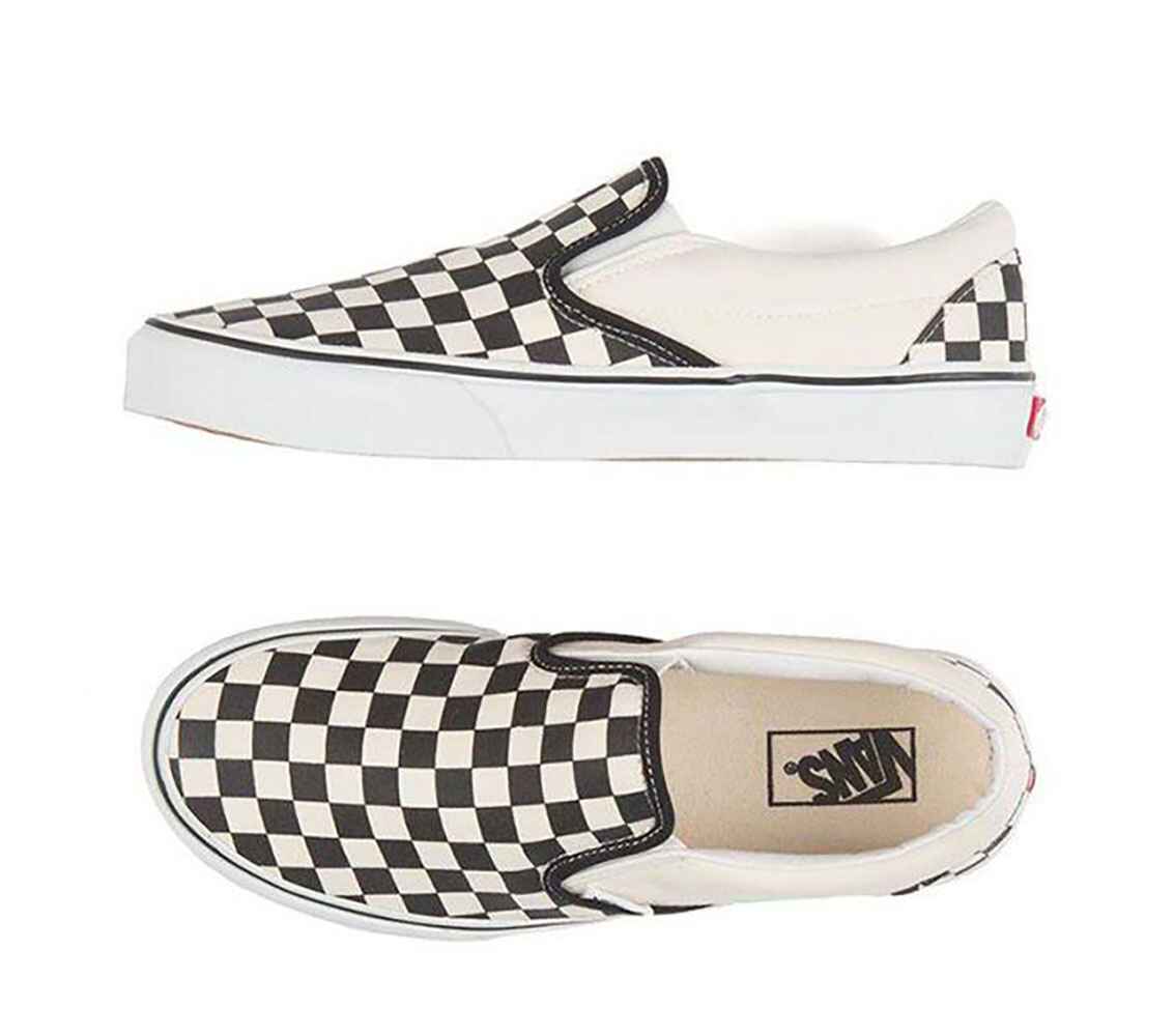 VANS CLASSIC SLIP ONS - BLACK WHITE CHECKERBOARD - Footwear-Shoes ...