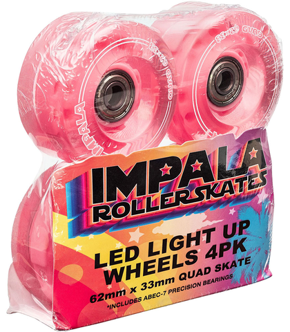 IMPALA LIGHT UP WHEELS - 4 PACK - PINK