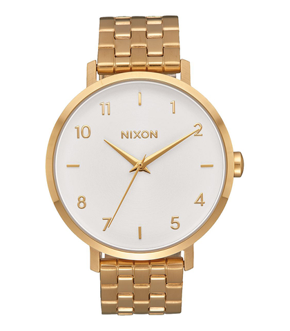 NIXON ARROW WATCH- ALL GOLD/ WHITE