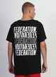 FEDERATION MENS AYE TEE - BACK TO FRONT - BLACK