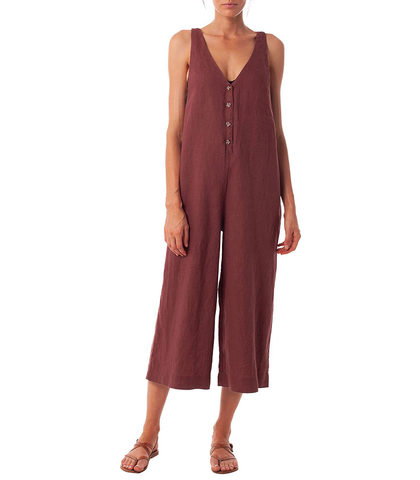 RHYTHM LADIES AMALFI JUMPSUIT - BRANDY