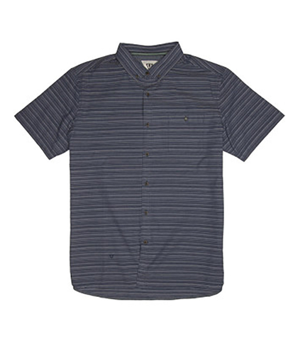 VISSLA MENS MINI VAN S/S WOVEN DRESS SHIRT - DARK DENIM
