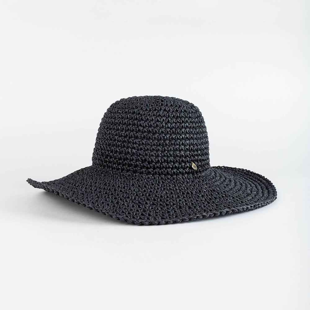 RUSTY LADIES ROMANCE STRAW HAT BLACK WomensAccessories Sequence