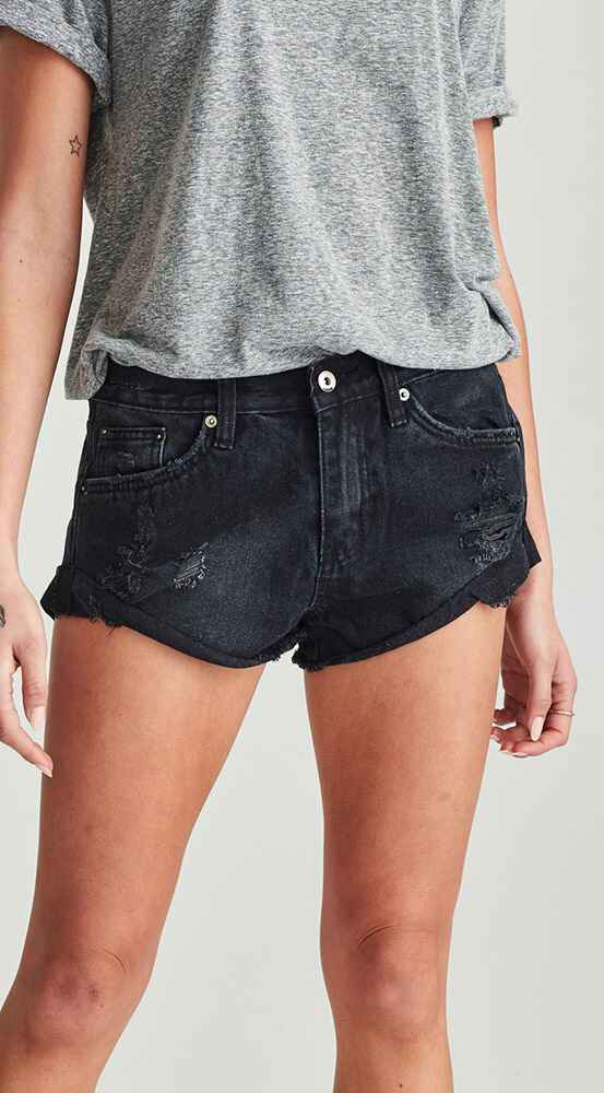 black ripped shorts nz