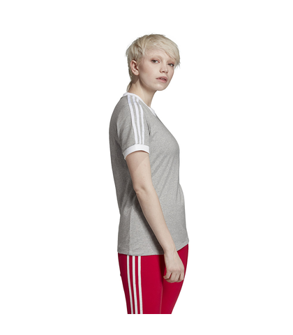 ADIDAS LADIES 3 STRIPES TEE - GREY - Womens-Top : Sequence Surf Shop - ADIDAS S19