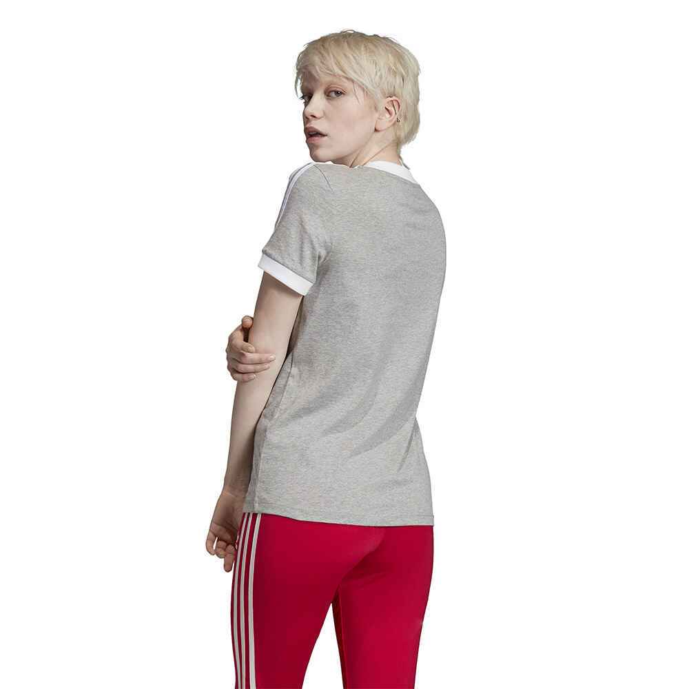 ADIDAS LADIES 3 STRIPES TEE GREY WomensTop Sequence Surf Shop ADIDAS S19