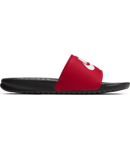 nike benassi slides red and black