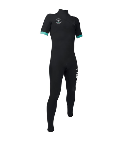 VISSLA BOYS 7 SEAS 2MM S/S CHEST ZIP GBS  STEAMER 