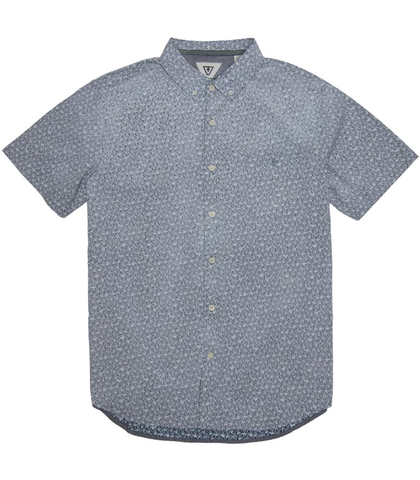 VISSLA POLYPS S/S WOVEN SHIRT - DARK DENIM
