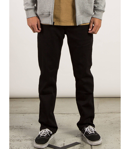 VOLCOM MENS SOLVER JEAN -  BLACK ON BLACK