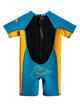 QUIKSILVER TODDLERS 1.5MM SYNCRO BACK ZIP SPRINGSUIT - TEAL/FLAME