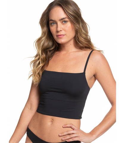 ROXY LADIES BEACH CLASSICS BIKINI TANK TOP - TRUE BLACK