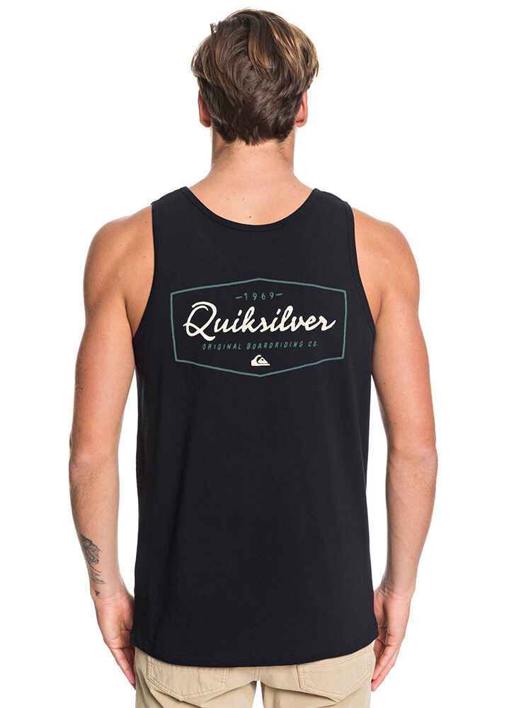 QUIKSILVER MENS INSIDE LINES TANK BLACK MensTops Sequence Surf Shop QUIKSILVER S19