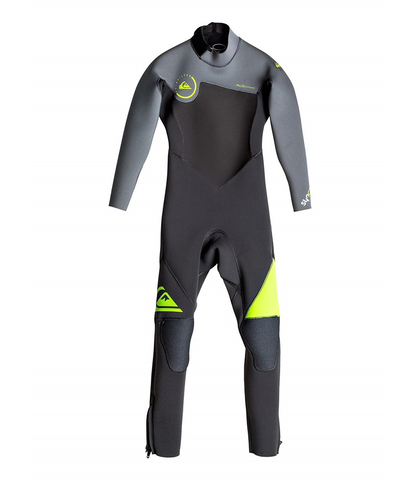 QUIKSILVER KIDS 3/2 GBS BACK ZIP STEAMER - GREY