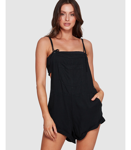 BILLABONG LADIES WILD PURSUIT OVERALLS - BLACK