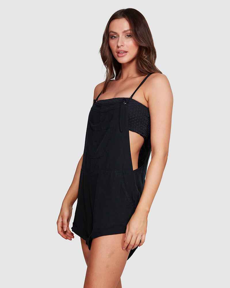 billabong wild pursuit overalls black