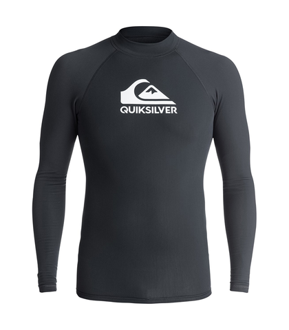 QUIKSLIVER MENS L/S HEATER RASHSHIRT - DARK GREY