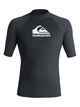QUIKSILVER MENS S/S HEATER RASHSHIRT - DARK GREY 