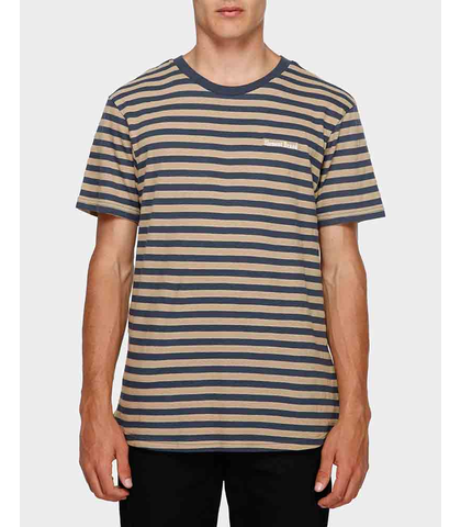 ELEMENT MENS MANUAL STRIPE TEE - TRAVERTINE