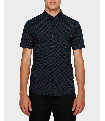 ELEMENT MENS BEYOND S/S DRESS SHIRT - FLINT BLACK
