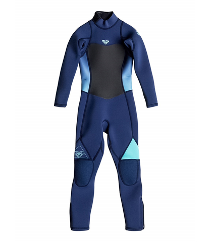 ROXY KIDS SYNCRO 3/2 FLAT LOCK/ BACK ZIP STEAMER - NAVY