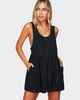 BILLABONG LADIES CABO COTTON PLAYSUIT - OFF BLACK