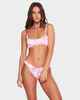 BILLABONG LADIES PRETTY PALMS HIKE BIKINI PANT - CANDY PINK